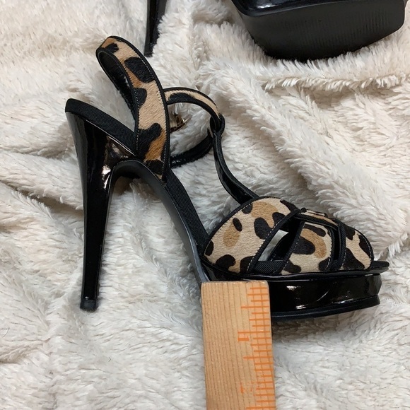 BCBGENERATION animal print stiletto peep toe heels - Picture 6 of 6